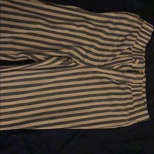 Denim Blue and a White Striped Pants